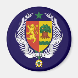 Senegal land coat vapen symbol emblem flagga magnet