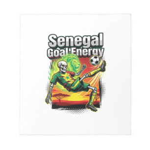 Senegal Mål Energi Skelett Anfallare Nationer Skap Anteckningsblock