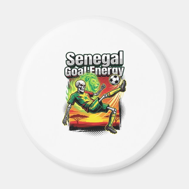Senegal Mål Energi Skelett Anfallare Nationer Skap Magnet (Framsidan)