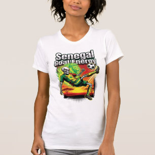 Senegal Mål Energi Skelett Anfallare Nationer Skap T Shirt
