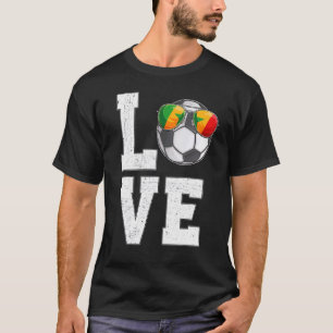 Senegal Oceaner Kärlek Senegalese Fläkt Flagga T Shirt