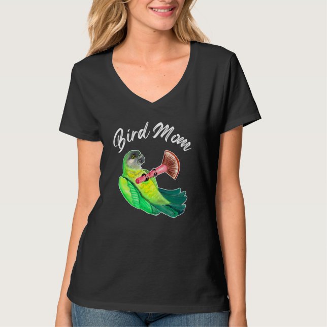 Senegal Parrot Bird Mamma Watercolor T Shirt (Framsida)