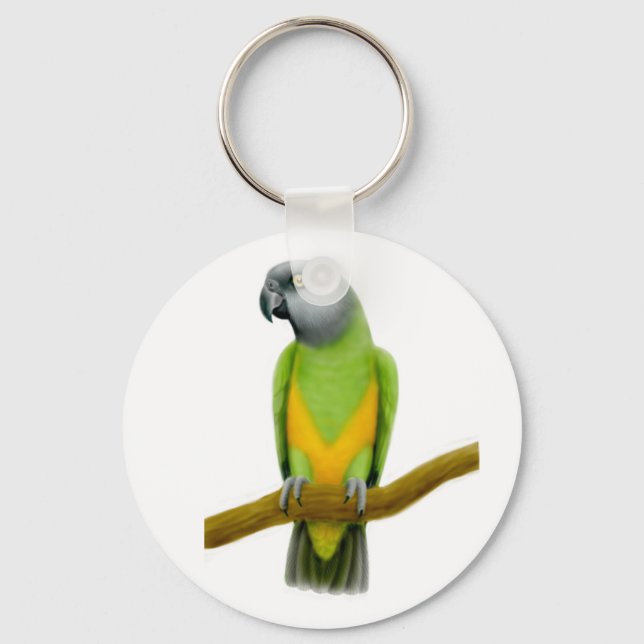 Senegal Parrot Keychain Nyckelring (Framsida)