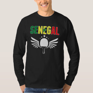 Senegal Ping Pong Stöd senegalesisk bordtennis T Shirt