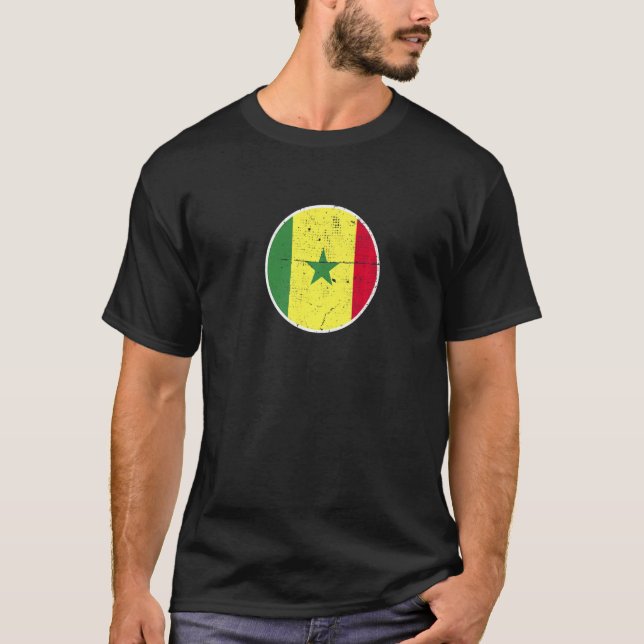 Senegal Proud Senegalese Flag   T Shirt (Framsida)