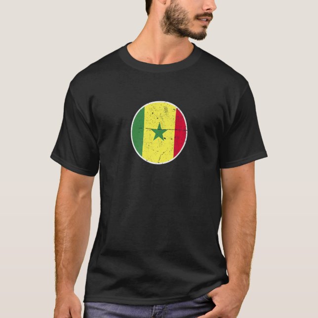 Senegal Proud Senegalese Flagga T Shirt (Framsida)