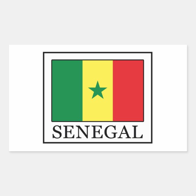 Senegal Rektangulärt Klistermärke (Framsida)