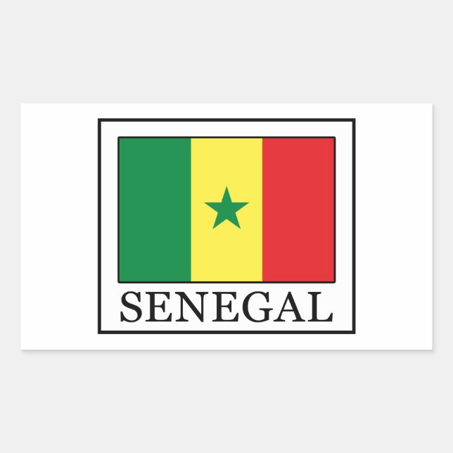 Senegal Rektangulärt Klistermärke (Framsida)