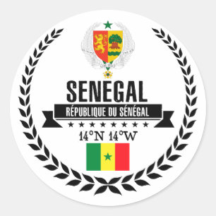 Senegal Runt Klistermärke
