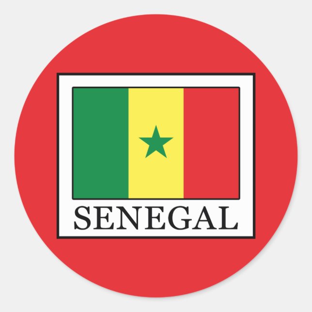 Senegal Runt Klistermärke (Framsida)