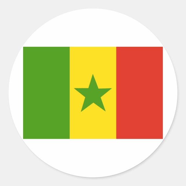 Senegal Runt Klistermärke (Framsida)