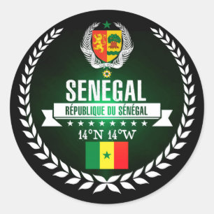Senegal Runt Klistermärke