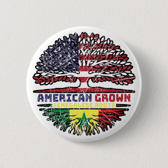 Senegal Senegalese USA USA USA Förenta Stater Knapp (Framsida)