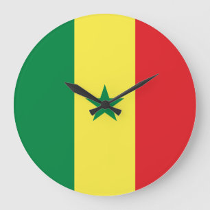 Senegal (Senegalesiska Flagga) Stor Klocka