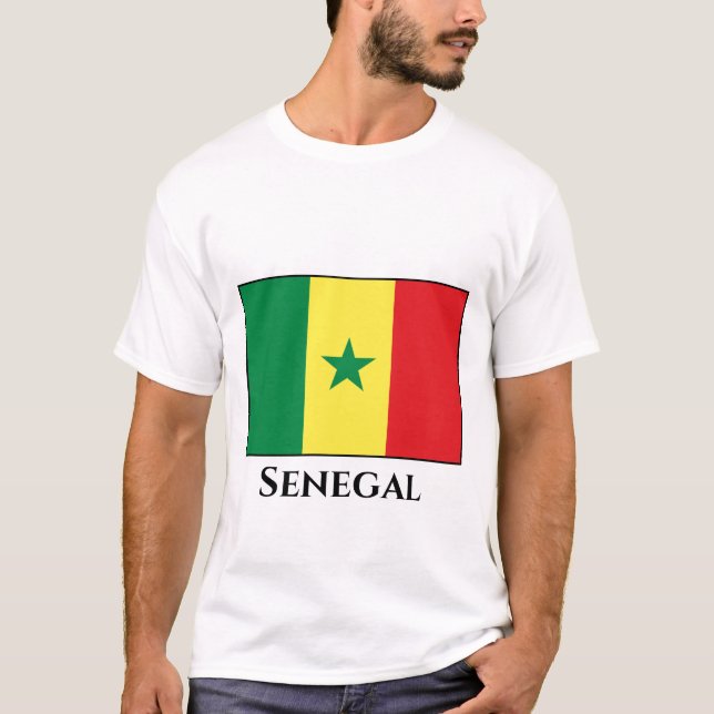 Senegal (Senegalesiska Flagga) T Shirt (Framsida)