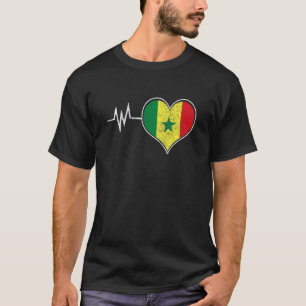 Senegal Senegals Väster Afrika Proud Heart Kärlek T Shirt