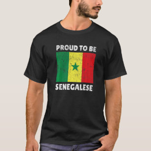 Senegal Senegals Väster Afrika Proud Heart Kärlek T Shirt