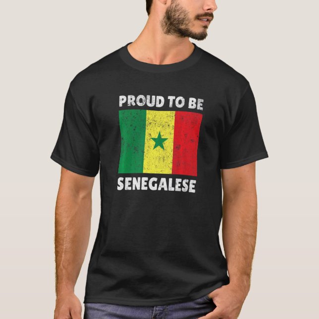Senegal Senegals Väster Afrika Proud Heart Kärlek  T Shirt (Framsida)