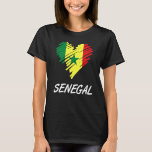 Senegal Senegals Väster Afrika Proud Heart Kärlek  T Shirt