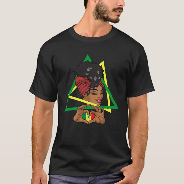 Senegal Senegals Väster Afrika Proud Princess Quee T Shirt (Framsida)