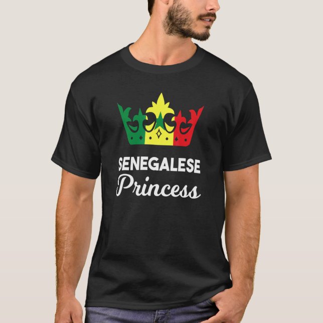 Senegal Senegals Väster Afrika Proud Princess Quee T Shirt (Framsida)