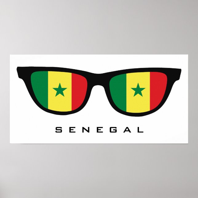 Senegal Shades anpassningsbar text & färg poster (Framsidan)