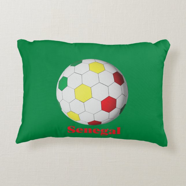 Senegal Soccer Prydnadskudde (Baksidan)