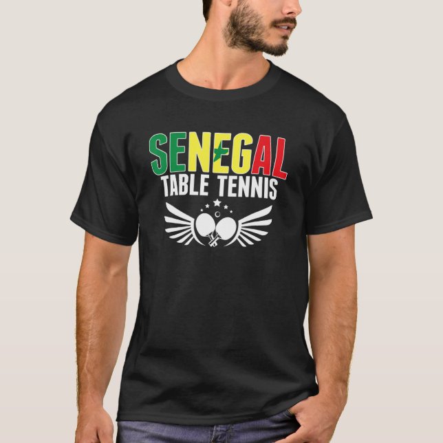 Senegal Table Tennis   Support Senegalese Ping Pon T Shirt (Framsida)