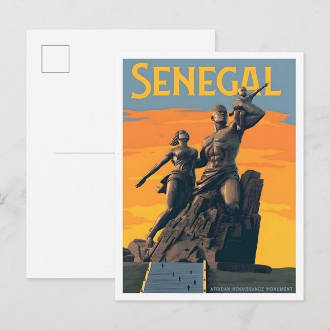 Senegal Vintage Resa  Vykort (Fram/baksida)