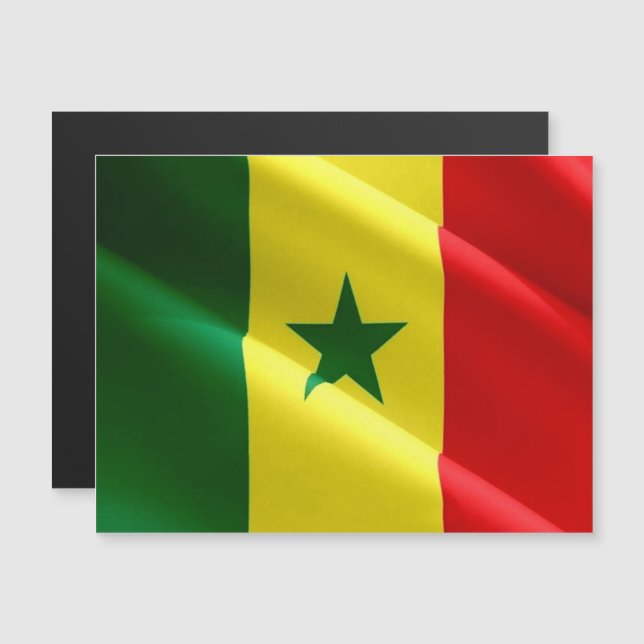Senegal - Wave Flagga - (Fram/baksida)