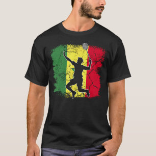 Senegalesisk badmintonspelare Senegals flagga T Shirt