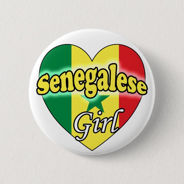 Senegalesisk flicka knapp (Framsida)