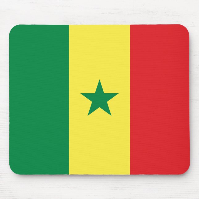 Senegalesiska Flagga (Senegal) Musmatta (Framsidan)
