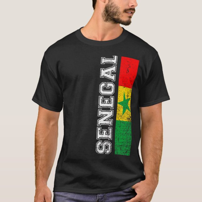 Senegalesiska Pridet Land Support Senegals T Shirt (Framsida)