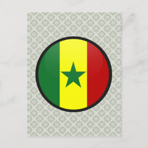 Senegals Flagga Circle Vykort