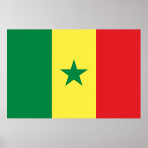 Senegals flagga poster