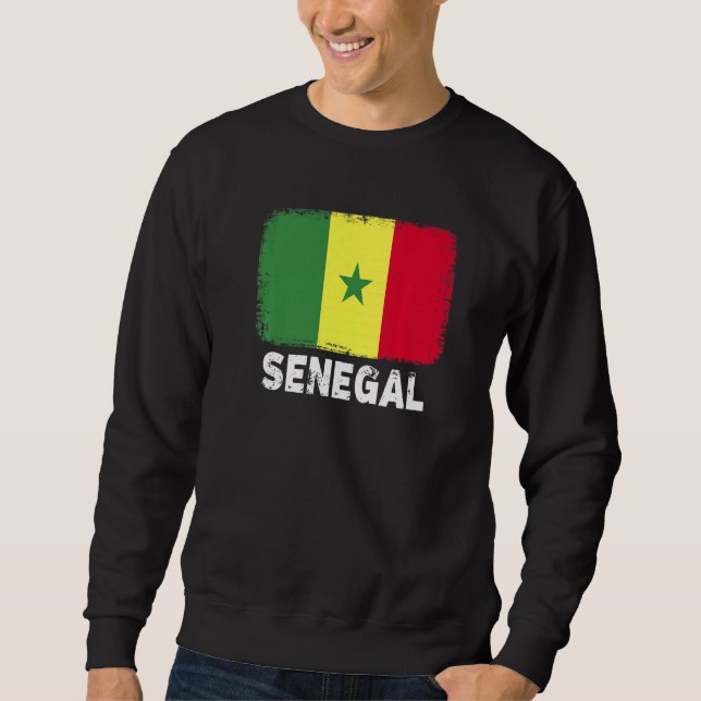 Senegals Flagga stöder Senegals People Women Manar Lång Ärmad Tröja (Framsida)