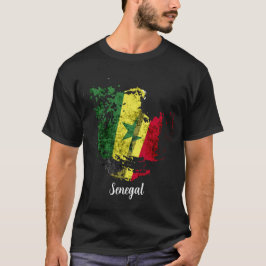 Senegals flagga t shirt