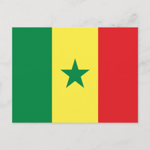 Senegals flagga vykort