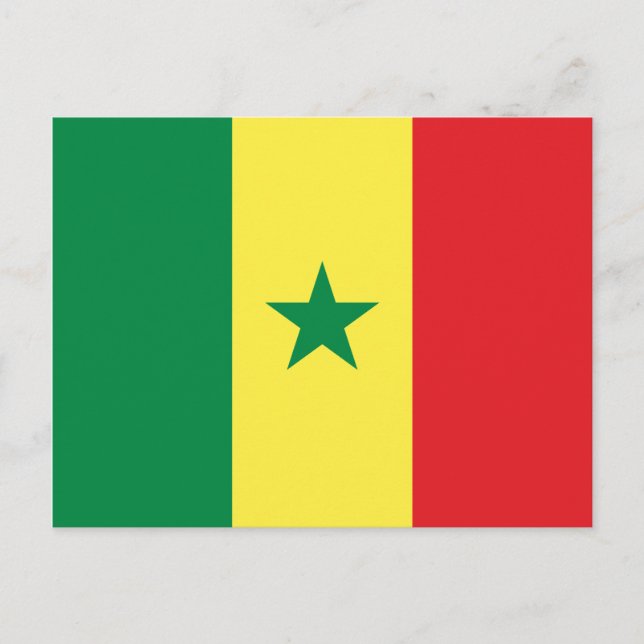 Senegals flagga vykort (Framsida)