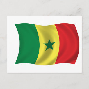 Senegals flagga vykort