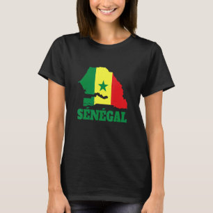 Senegals fotbollsspelare och fotbollsspelare fläkt t shirt
