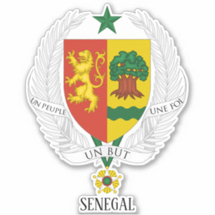 Senegals medborgare Jackar Arm Patriotic Sticker Klistermärken