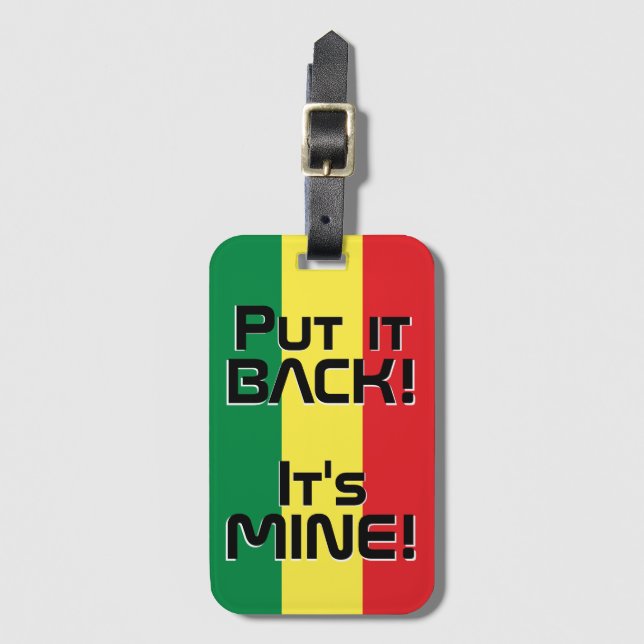 Senegals nationella Flagga Funny Patriotic Bagagebricka (Framsida vertikal)