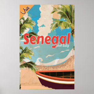 Senegals semester Vintage resor Poster. Poster