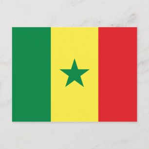 Senegals (Senegals) Flagga Postcard Vykort