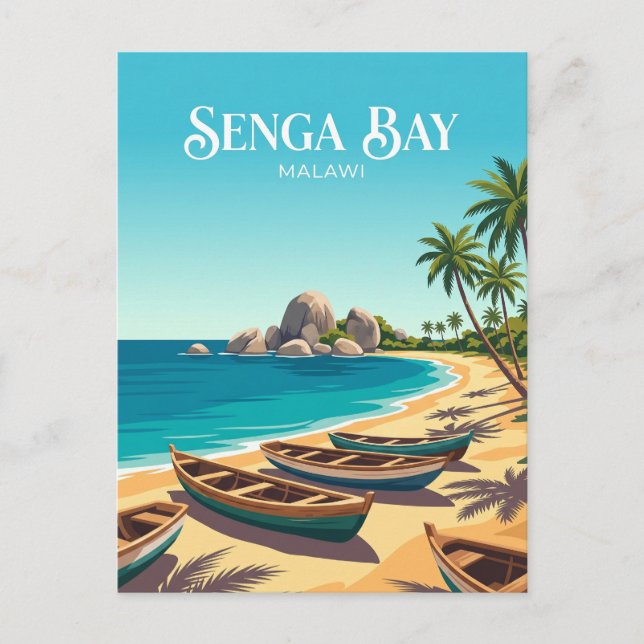 Senga Bay Malawi Vykort (Framsida)