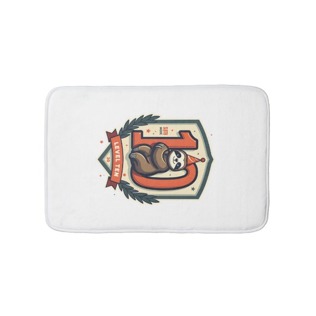 Sengångare 10-års födelsedags vintage solnedgång s badrumsmatta (Framsidan)