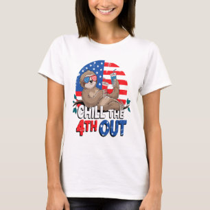 Sengångare Chill den 4:e patriotiska USA T Shirt