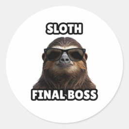 Sengångare Final Boss Roligt Klistermärke